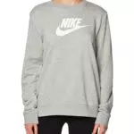 NIKE DQ5832-063 W NSW Club FLC GX STD Crew Sweatshirt Mujer DK Gray Heather/White Tamaño