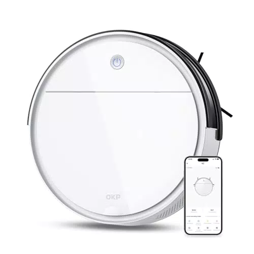 OKP K5 Robot Aspirador, Autocargable Aspirador Robot con WiFi App Alexa Control