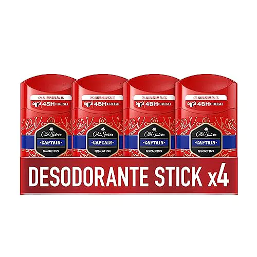 Old Spice PACK X4 Captain Desodorante en Barra para Hombres