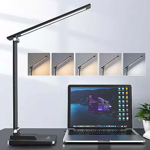 One Fire Lampara Escritorio LED, 500 Lumen Flexo LED Escritorio