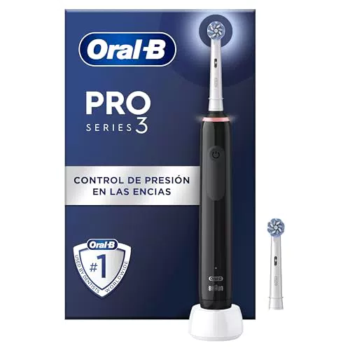 Oral-B Pro 3 3000 Cepillo de Dientes Eléctrico con Mango Recargable y 2 Cabezales