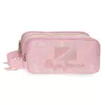 Pepe Jeans Holi Estuche Triple Rosa 22x10x9 cms Poliéster