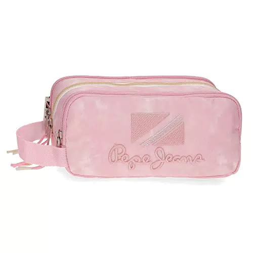 Pepe Jeans Holi Estuche Triple Rosa 22x10x9 cms Poliéster