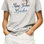 Pepe Jeans Mara T-Shirt, Gris, M para Mujer
