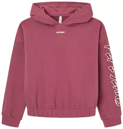 Pepe Jeans Samantha Hooded Sweatshirt, Rojo, 16 Years Niña