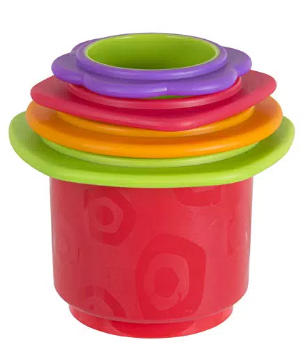 Playgro Juguete apilable de baño, 4 Piezas, Juguete para bebés