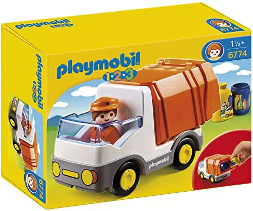 PLAYMOBIL 1, 2, 3 Camión de Basura, Color/Modelo Surtido