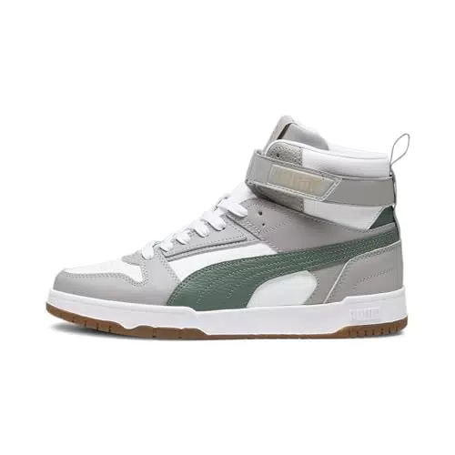 PUMA Juego Rbd, Zapatillas Unisex Adulto, Blanco Eucalyptus Concrete Gray Gold