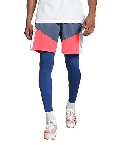 PUMA Pantalones Cortos Individualcup Punto, Hombre, White-Inky Blue