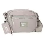Reebok Tina Bandolera Gris 21x14x6 cms Piel sintética
