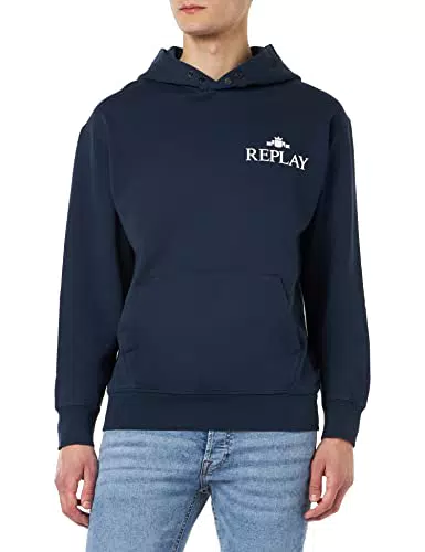 REPLAY M6531, Sudadera Hombre, Azul