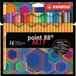 Rotulador stabilo point 88 punta de fibra arty line estuche carton de 24 unidades colores surtidos