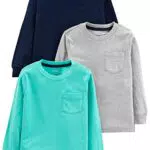 Simple Joys by Carter's Long-Sleeve Shirts, Pack of 3 Conjunto de Camiseta