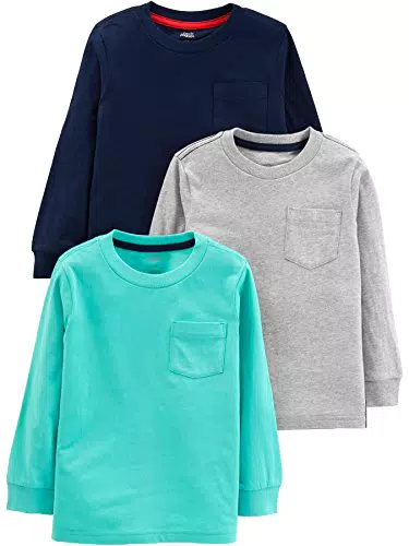 Simple Joys by Carter's Long-Sleeve Shirts, Pack of 3 Conjunto de Camiseta