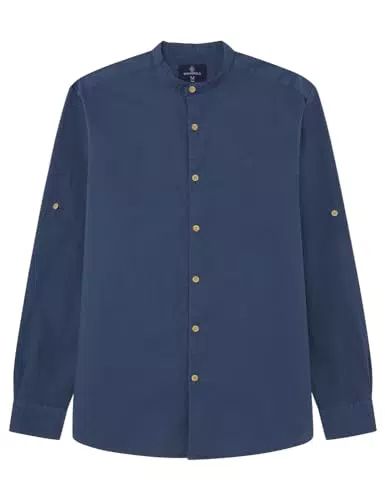 Springfield Camisa, Azul Medio, L para Hombre