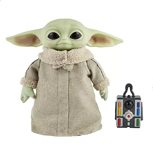Star Wars Peluche de Baby Yoda de El Mandaloriano, Sonidos y Movimientos