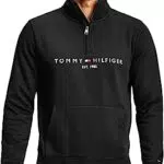 Tommy Hilfiger Men Sweatshirt Mockneck Half-Zip, Black
