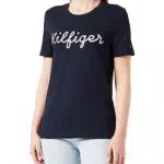 Tommy Hilfiger Mujer Camiseta Manga Corta Rope Puff Print Cuello Redondo