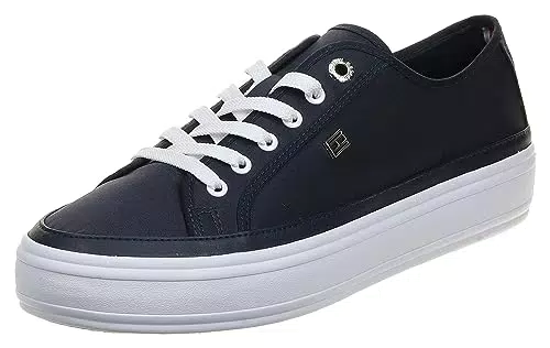 Tommy Hilfiger Mujer Sneaker vulcanizada Essential Canvas Zapatillas