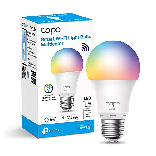 TP-Link Bombilla LED multicolor inteligente WiFi, E27 compatible con Alexa y Google Home