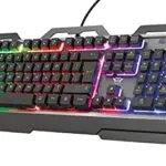 Trust Gaming GXT 856 Torac Teclado Gaming con Placa Superior Metálica e Iluminación