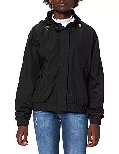 Urban Classics Chaqueta de Nailon para Mujer, Negro