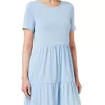 Vero Moda Vmfilli Calia SS Vestido Corto Ga Noos, Campana Azul