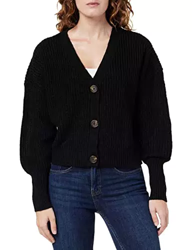 VERO MODA Vmlea LS-Cárdigan con Cuello de Pico Suter crdigan