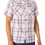 Wrangler Camiseta SS Western, Worn White, S para Hombre