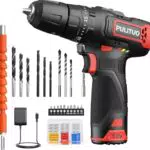 12 V Taladro Atornillador, PULITUO Taladro Eléctrico Compacto con 1.5Ah Batería