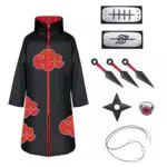 ACWOO Capa de Anime Ninja, 9PCS Set Disfraz de Capa Ninja Cosplay
