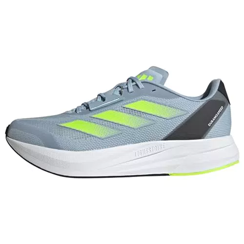 adidas Duramo Speed Shoes, Zapatillas Hombre, Wonder Blue/Lucid Lemon/FTWR White