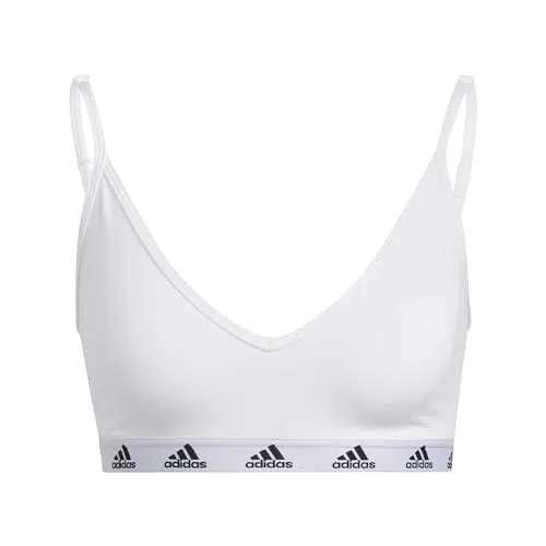 adidas Purebare Light-Support Bra Sports, Mujer, White/Black A-C