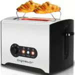 Aigostar Mini Sunshine - Tostadora 2 ranuras, 900W, 7 niveles de tostado