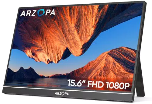 ARZOPA Monitor Portatil, A1 GAMUT Slim 14 Pulgadas, 1920x1080 FHD Pantalla Portatil