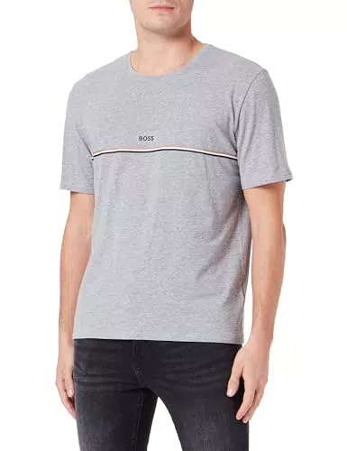BOSS Camiseta Única, Camiseta Pyjama Hombre, Gris,