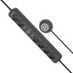 Brennenstuhl Eco-Line Comfort Switch Plus regleta enchufes con 6 tomas de corriente antracita