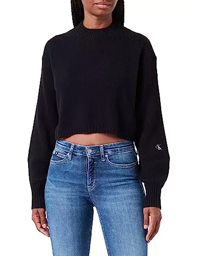 Calvin Klein Jeans Short Lambswool Sweater J20j221962 Suéteres