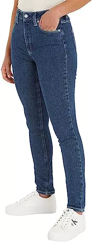 Calvin Klein Jeans Skinny Talle Alto Pantalones, Denim Medium