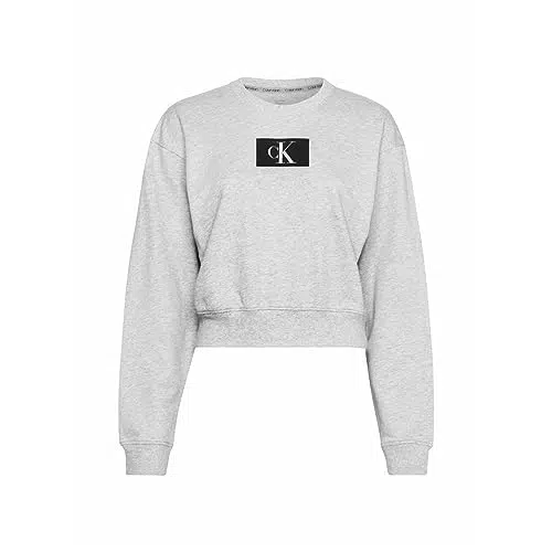 Calvin Klein Mujer Sudadera sin Capucha, Gris