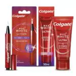 COLGATE - Pack Blanqueador, Pasta Dental Blanqueante Max White Ultra 50 ml + Pincel Blanqueador Dental Max White OverNight 35 Usos