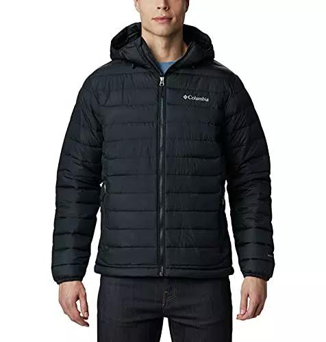 Columbia Hombre Chaqueta Acolchada Con Capucha, Black