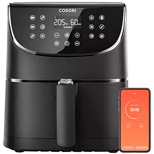 COSORI Freidora sin Aceite 5.5 L, freidora aire caliente con 100 recetas en español