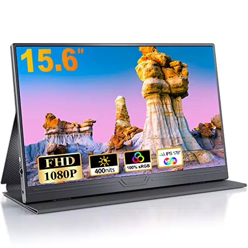 CUIUIC Monitor portátil 15, 6 Pulgadas Full HD, 1920x1080 HDR IPS