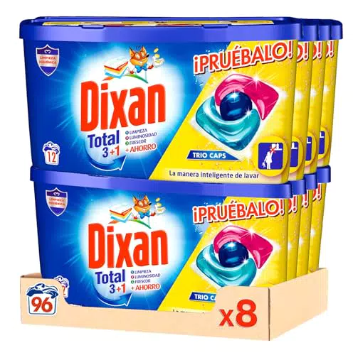 Dixan Total 4+1 Detergente en Cápsulas Jabón para la Ropa