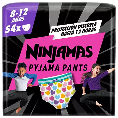 Dodot Ninjamas pañales para Niña 8-12 Años, 54 Unidades