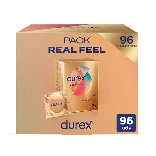 Durex Preservativos Real Feel, Sensación Piel con Piel