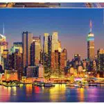 Educa - Puzzle de 1500 para Adultos. Manhattan de Noche. Incluye Pegamento Fix Puzzle para colgarlo una Vez finalizado. A Partir de 14 años