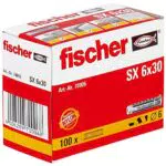 fischer Tacos pared para hormigón SX 6x30 para fijar lámparas