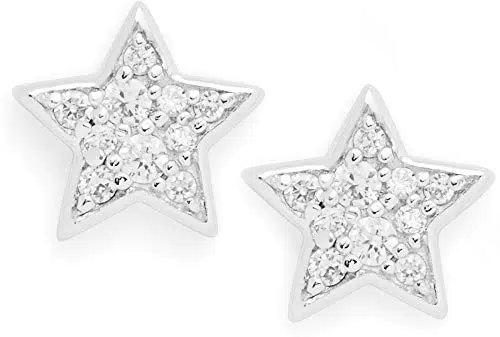 Fossil Pendientes Para Mujer De Plata De Ley, Pendientes De Plata De Ley